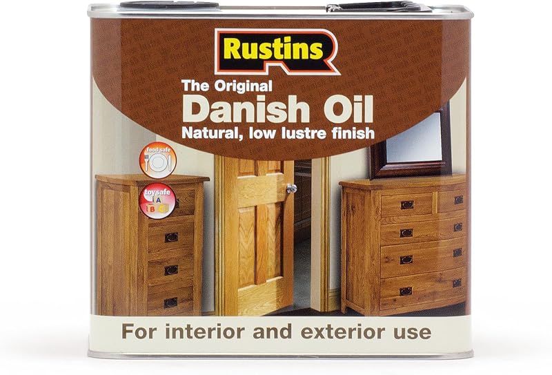 Rustins DANO2500 Original Danish Oil 2.5L Rich Natural Glow Wood Finish