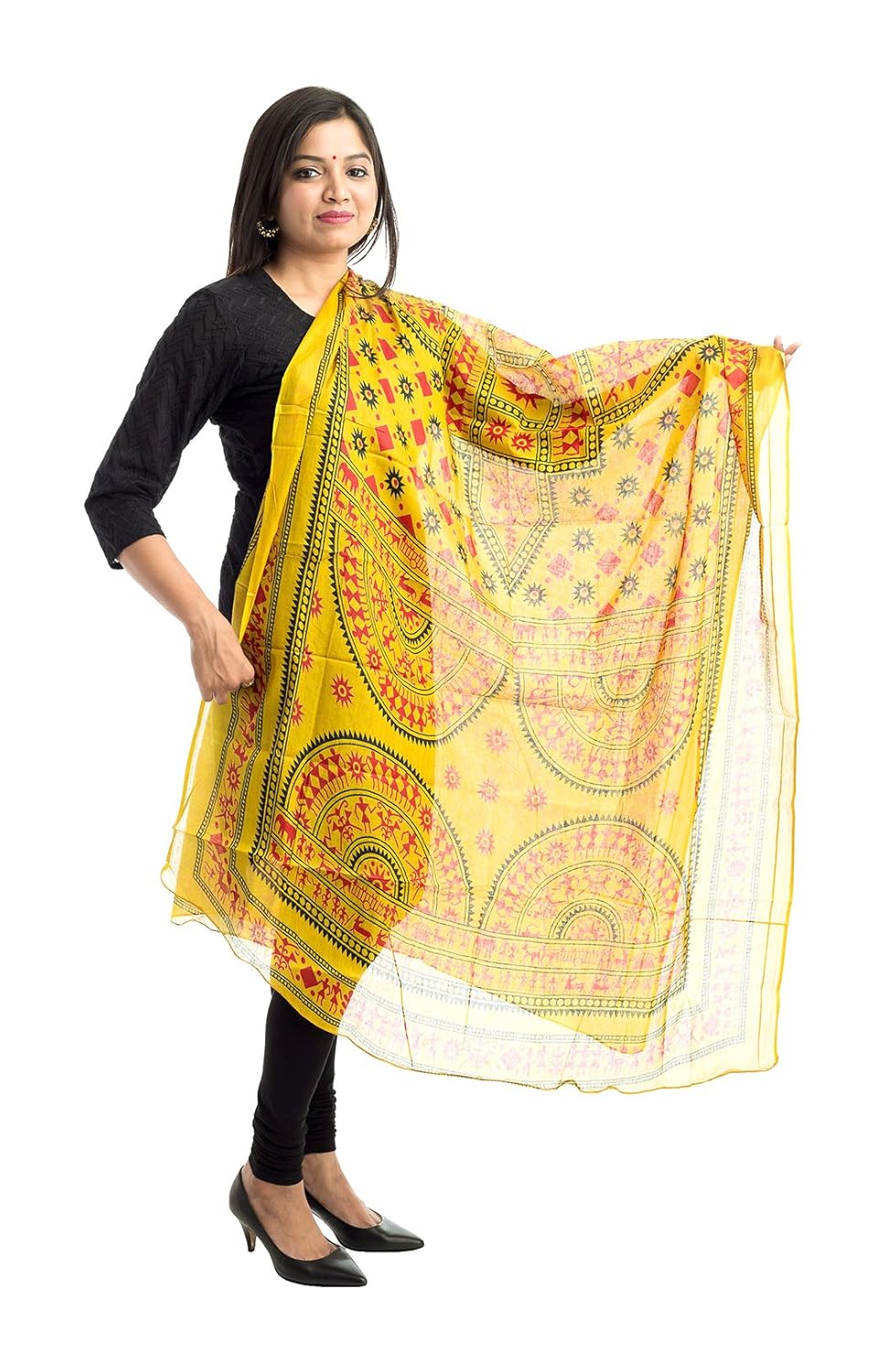 lodestone women's cotton printed dupatta (multi-coloured)