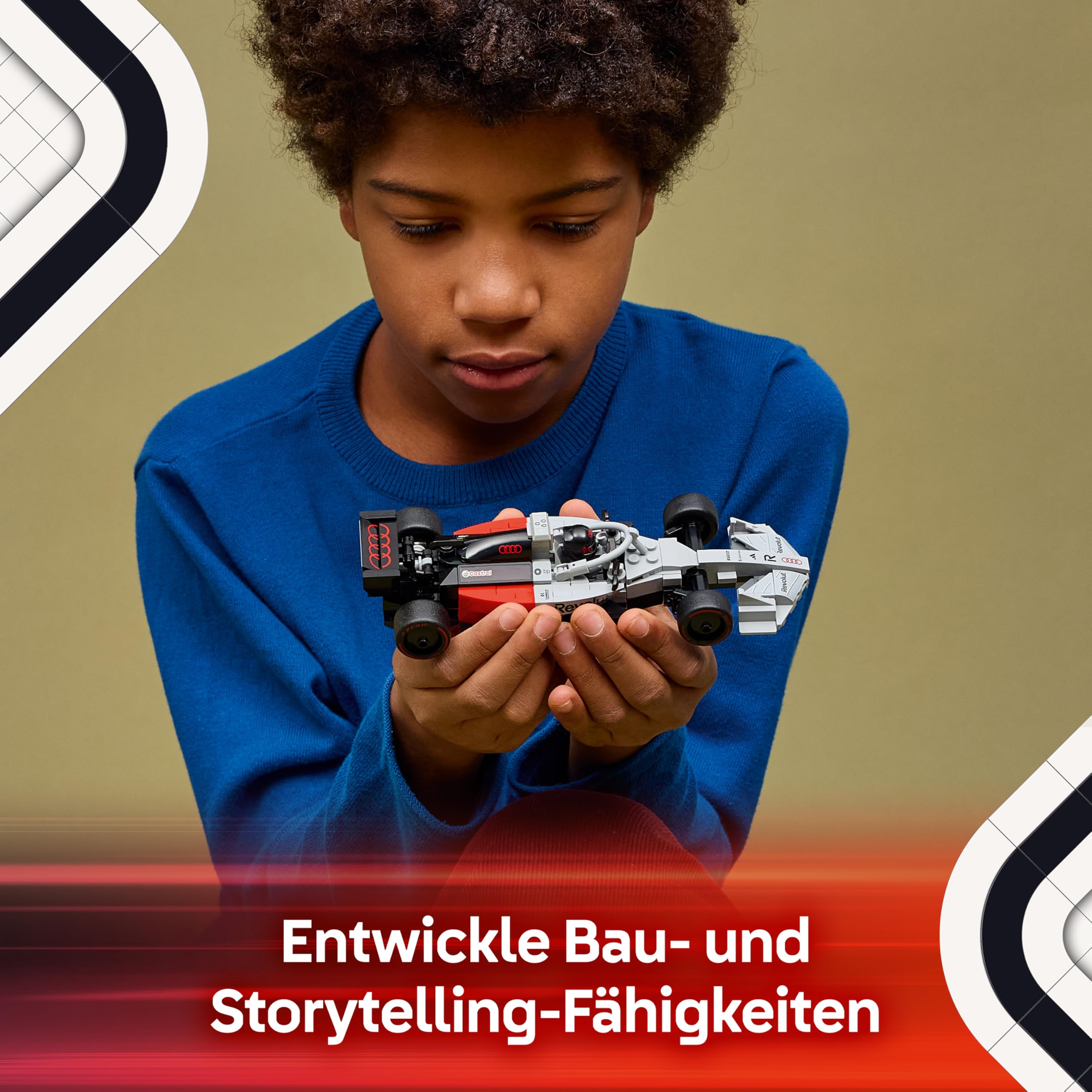 LEGO Speed Champions Audi Revolut F1 Team R26 Rennwagen Spielzeug - Modellbauset mit sammelbarer Rennfahrer Minifigur - Geburtstagsgeschenk für Jungen ab 10 Jahren & jugendliche Motorsportfans - 77259 5