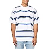 Hugo Mens Small Logo Stripe Cotton T-Shirt