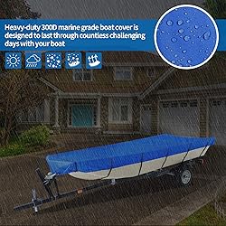iCOVER 14ft Jon Boat Cover- Water Proof Heavy Duty