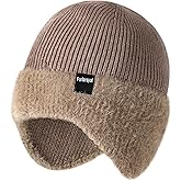 Furloroyal Fashion Knit Beanies Hats, Men Women Warm Beanie for Winter, Fleece Lined Beanie, Thermal Thick Snow Skull Cap