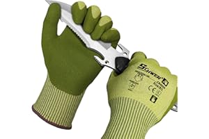 Schwer 2 Pairs ANSI A6 Cut Resistant Fishing Gloves, CR3009 Touchscreen Compatible Work Gloves for Men and Women, Non Slip, I