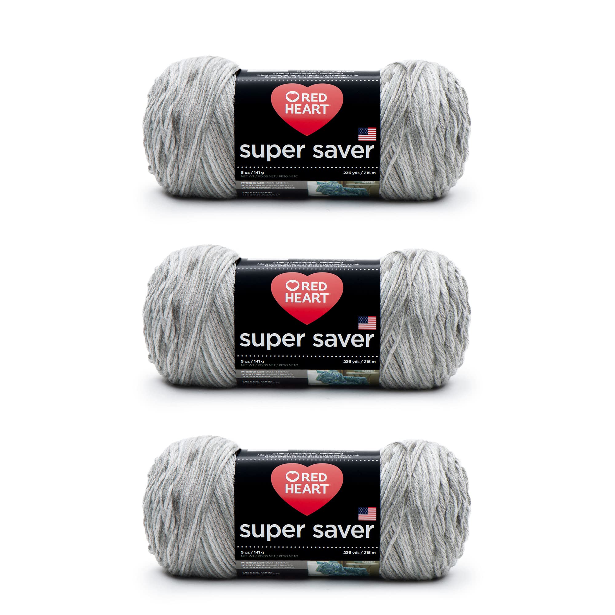 Red Heart Super Saver Pack of 3 - Soapstone - 7oz/198g - Acrylic - 4 Medium (Worsted) - 364 Yards - Knitting, Crocheting, Crafts & Amigurumi — image 1