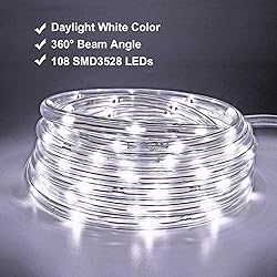 Areful LED Rope Lights, 16ft Daylight White Strip