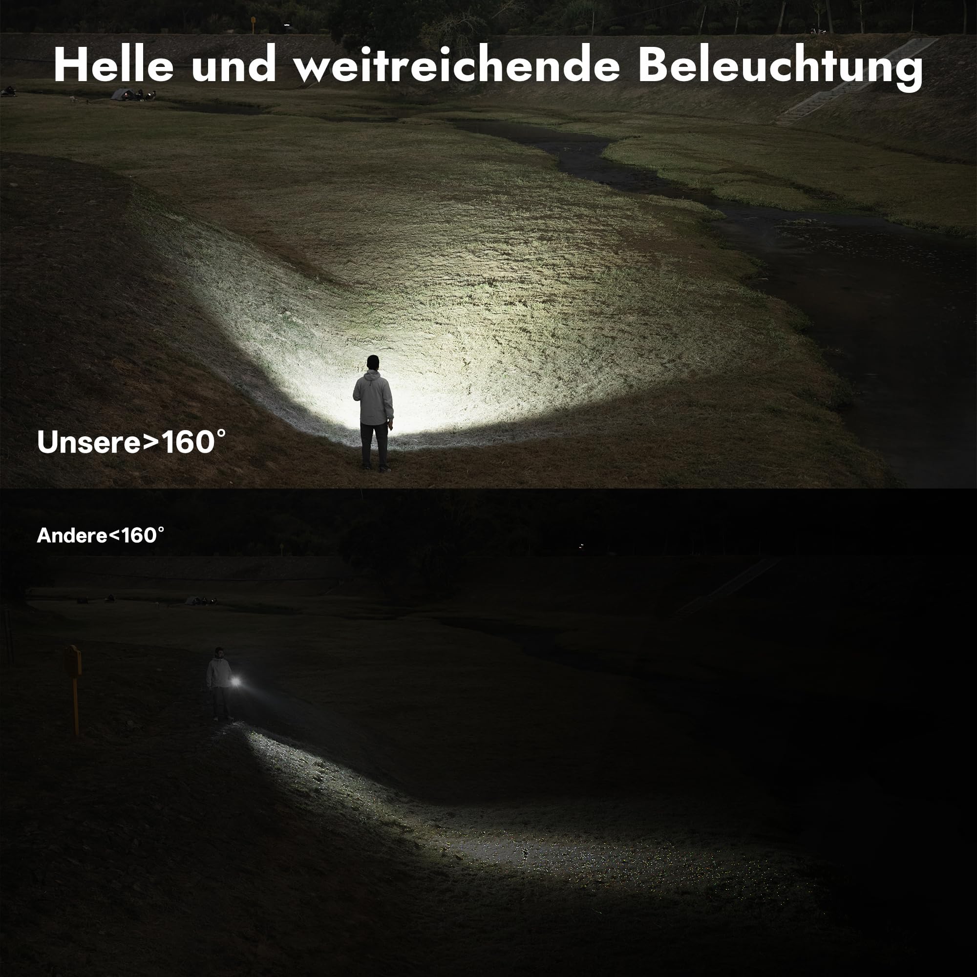 WUBEN C3 LED Taschenlampe Extrem Hell USB C Aufladbar 1200 Lumen IP68 Wasserdicht mit 6 Modi Taktische Handheld klein Taschenlampe für Outdoor Camping Wandern Notfall 5