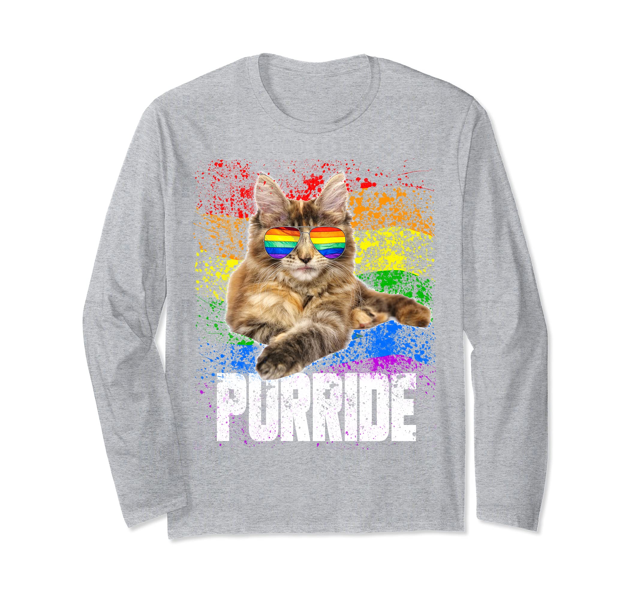Cat Purride LGBT Gay Pride LGBT Funny LGBTQ 2021 Long Sleeve T-Shirt
