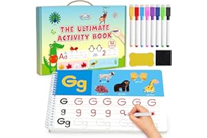 BenBen Preschool Learning Activities, 52 Pages, Tracing Books for Kids Ages 3-5, Kindergarten Workbooks, Toddler Writing Practice, Pre K Busy Book Educational Toys, Autism Learning Materials