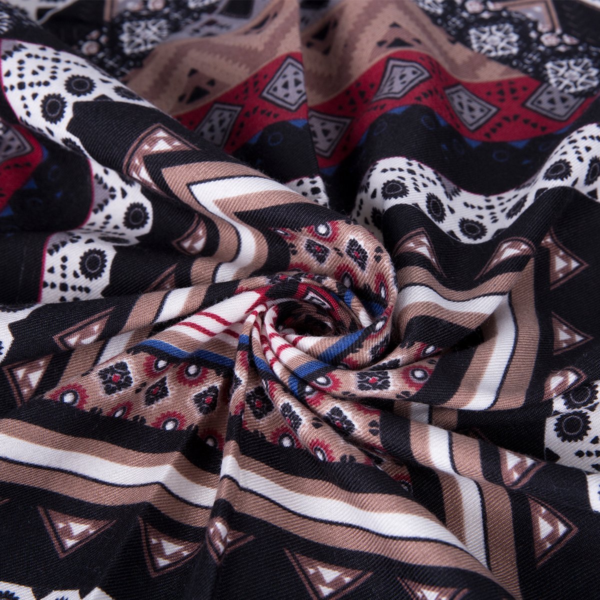 EVRFELAN Women Boho Scarf Tassel Shawl Tapestry Tablecloth Beach Towel Picnic Throw Wall Hanging Yoga Mat Ladies Cotton Scarves by Popular Handicrafts (Black2)