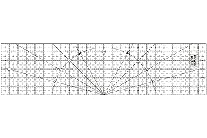 OLFA 6" x 24" Frosted Acrylic Ruler (QR-6x24) - Non Slip 6x24 Inch Acrylic Ruler with Grid & Angle Markings for Cutting Fabric, Sewing, Quilting, & Crafts