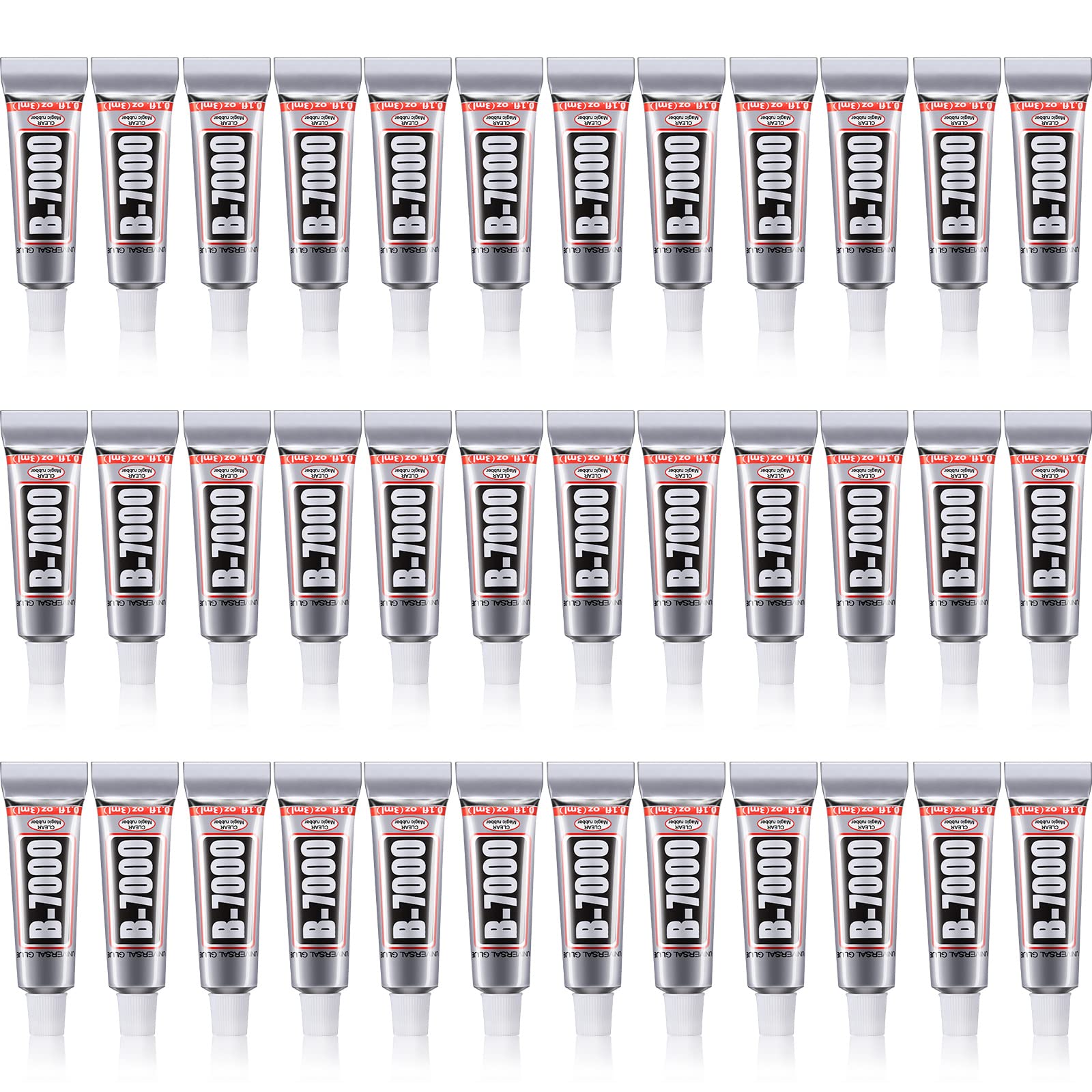 Photo 1 of 40 Pieces B-7000 Adhesive Multi-Function Glues Paste Adhesive in 3ml for DIY Craft Glass, Wooden, Manicure, Jewelry Making Supplies
