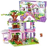 Sitodier Tree House Building Set for Girls - 558pcs Treehouse Building Blocks Toys, Forest Camp House Bricks Kit with Animals, Birthday for Kids Girls Boys Age 6 7 8 9 10 11 12+