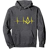Freemason Heartbeat EKG Pulse Mason Masonic Symbol Of Faith Pullover Hoodie