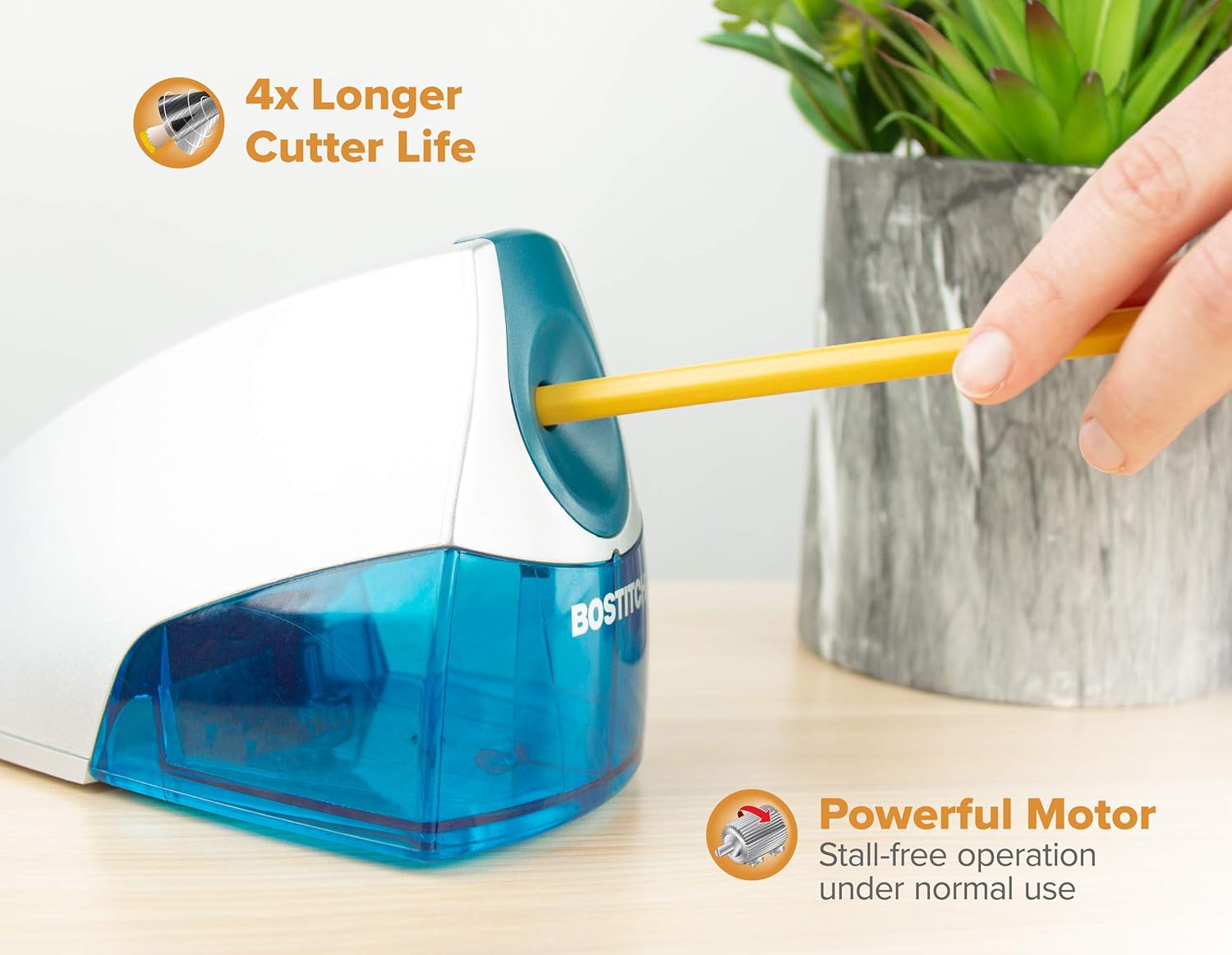 Bostitch Personal Electric Pencil Sharpener, Blue (EPS4-BLUE) : Office Products