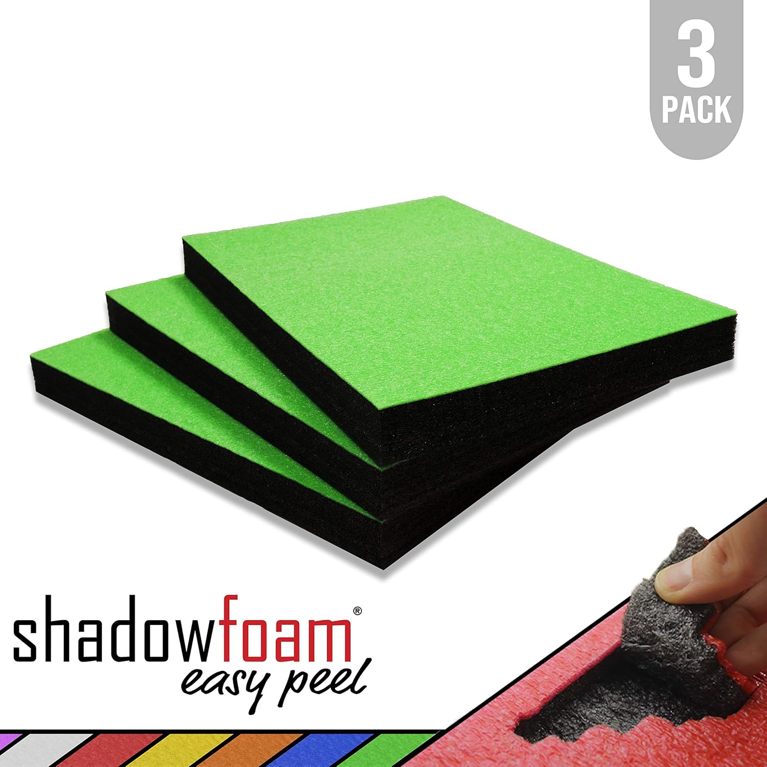 Kaizen & Custom Organisers Pack of 5 Shadow Foam Easy Peel Flight Cases
