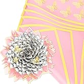 JarThenaAMCS 125 Pcs Graduation Money Bouquet Kit DIY Bouquets Filled with Folded Bills Gifts for Her College Middle High School Grad Party Supplies, Pink