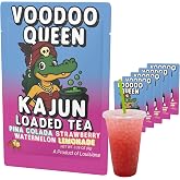 Kajun Loaded Tea Packets &ndash; Voodoo Queen | Pina Colada + Strawberry + Watermelon + Lemonade Flavor | Sugar Free Energy Tea Powder | 250mg Green Tea Caffeine | Zero Calories | Keto Friendly