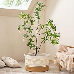 KAKAMAY Large Blanket Basket (20"x13"),Woven
