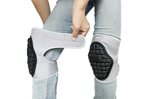 JYBTAA Gardening Knee Pads for Men/Women, Comfortable Keenpads for Weeding Landscaping Painting House Cleaning Scrubbing Floors, Adjustable Lightweight Soft Knee Pad for Outdoor/Indoors Work, Gray XL