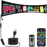 KJOY Bright Large Programmable LED Sign, 77''x8'' Flexible Scrolling LED Sign, Bluetooth App Control Custom Text Digital LED Display for Store, Schools, coffee, shop, Hotel