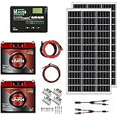 ECI Power 200W 12V Solar Power Kit | 2 x 12V 20Ah LiFePO4 Lithium Batteries | 200W Mono Rigid Solar Panels, 20A MPPT Solar Ch