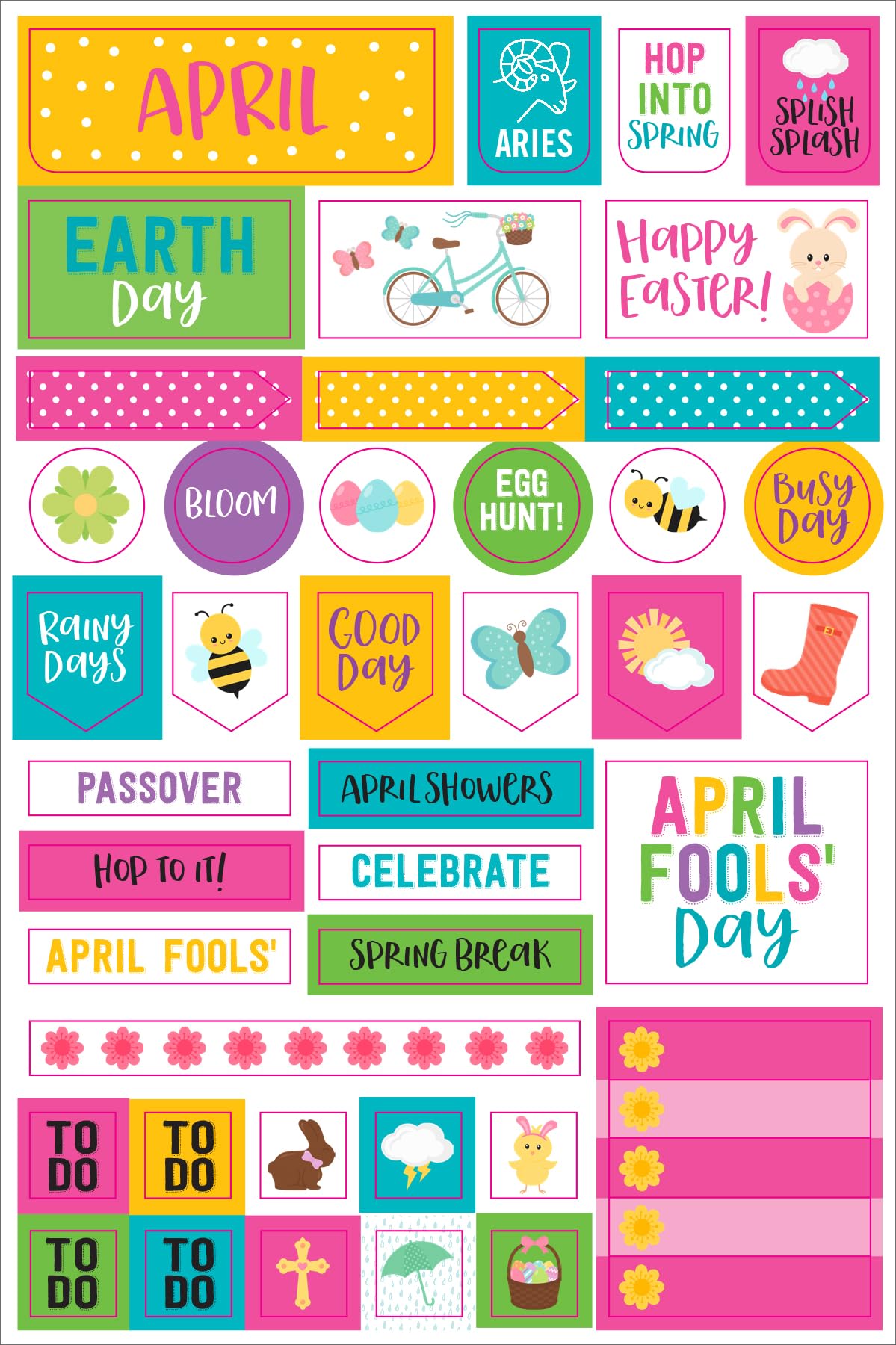 Essentials Month By Month Planner Stickers (set of 475 stickers)