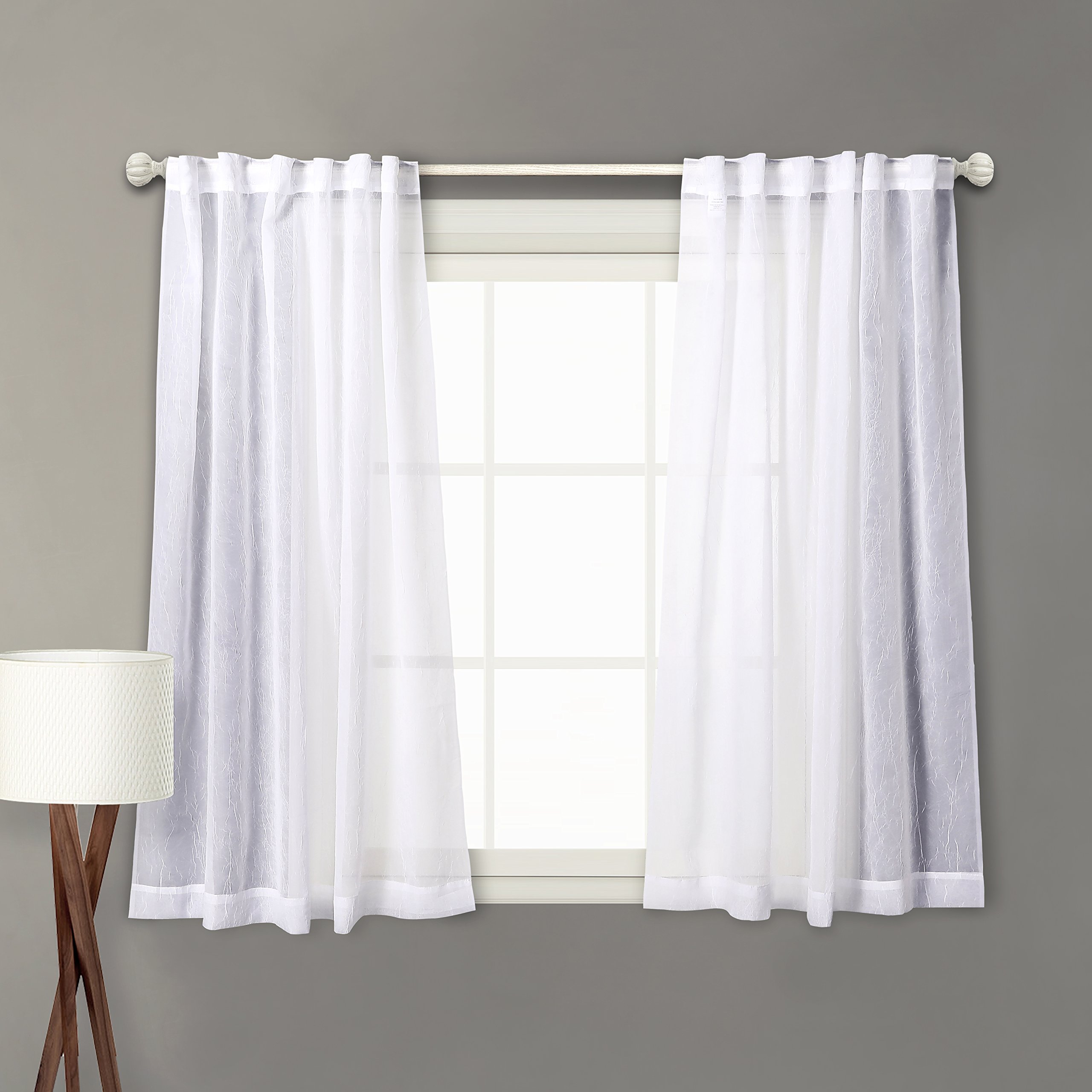Galleon Mysky Home Back Tab And Rod Pocket Window Crushed Sheer