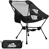 Advnture Club Portable Camping Chair - Lightweight, Compact, Foldable & Sturdy | Backpacking Chair for Camping, Hiking, Beach, Tailgates and More | 330 Lbs Capacity