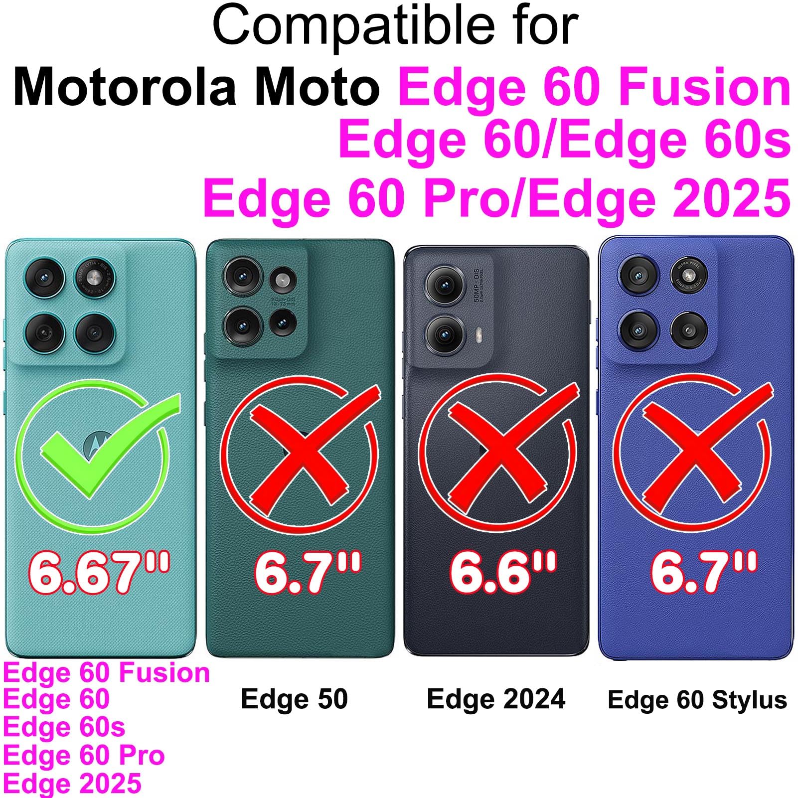 Salanheo Handyhülle für Motorola Moto Edge 60 Fusion/Edge 60 / Edge 60 Pro Hülle, Magnetische Flip Stoßfeste Schutzhülle mit Standfunktion Kartenfächern Klapphülle Handytasche Blätter und Blüten 2