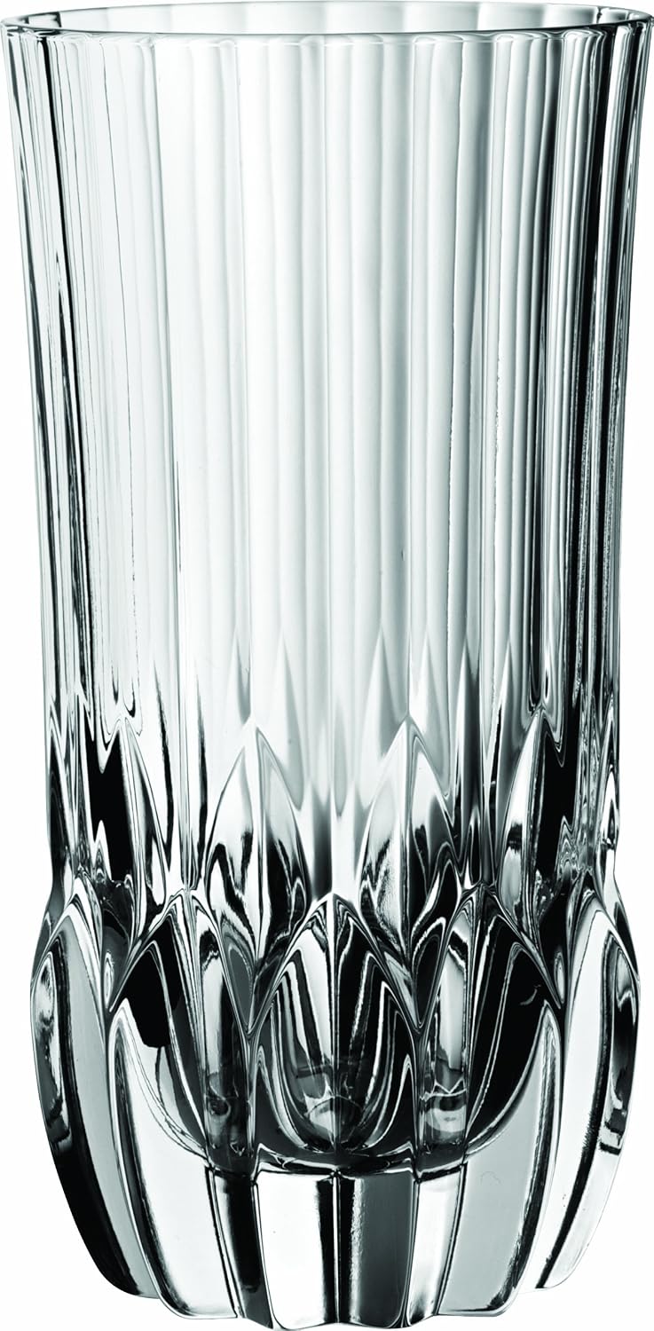 RCR 25934020206 Adagio Crystal Hi-Ball Tumblers Glasses, Set of 6, Finest Luxion Crystal, 370 ml, Dishwasher Safe