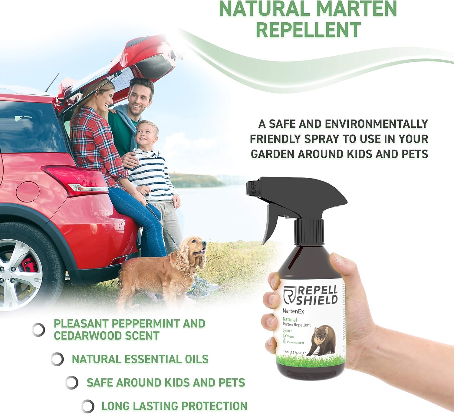 RepellShield Marten & Mole Repellent Spray, Natural Geraniol, Pet-Safe, Non-Toxic - Image 4