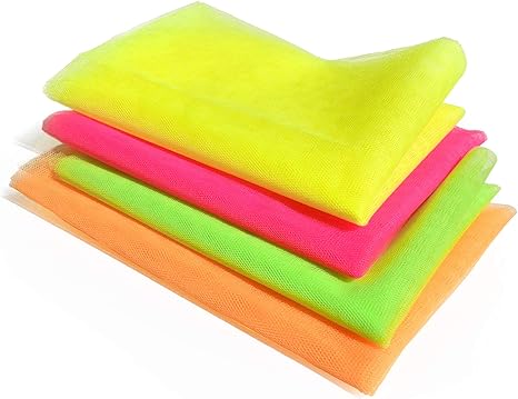 Eventlights Uv Neon Tull 4 Farben Set Schwarzlicht Party Deko Uv Leuchteffekt Amazon De Kuche Haushalt