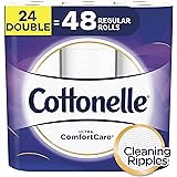 Cottonelle Toilet Paper, 24 Double Rolls, 142 Sheets Per Roll, 2-ply,Ultra ComfortCare,Soft Bath Tissue,Biodegradable,Septic safe