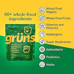 Gruns Adults Super Greens Gummies, Multivitamin
