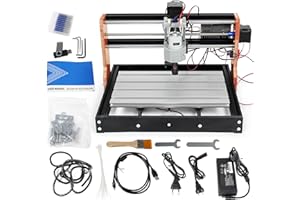 RATTMMOTOR Upgrade 3018-PRO CNC Wood Router Machine Kit 3 Axis GRBL DIY Mini CNC Engraver Milling Machine+Emergency Stop and Limit Switch for Cutting Plastic Acrylic PVC PCB Wood