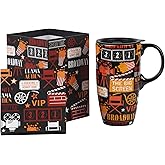 Topadorn 17oz Ceramic Travel Mug with Lid & Handle, Porcelain Coffee Cup with Gift Box, Dishwasher & Microwave Safe, Ideal for Daily Use, Commute & Gifting