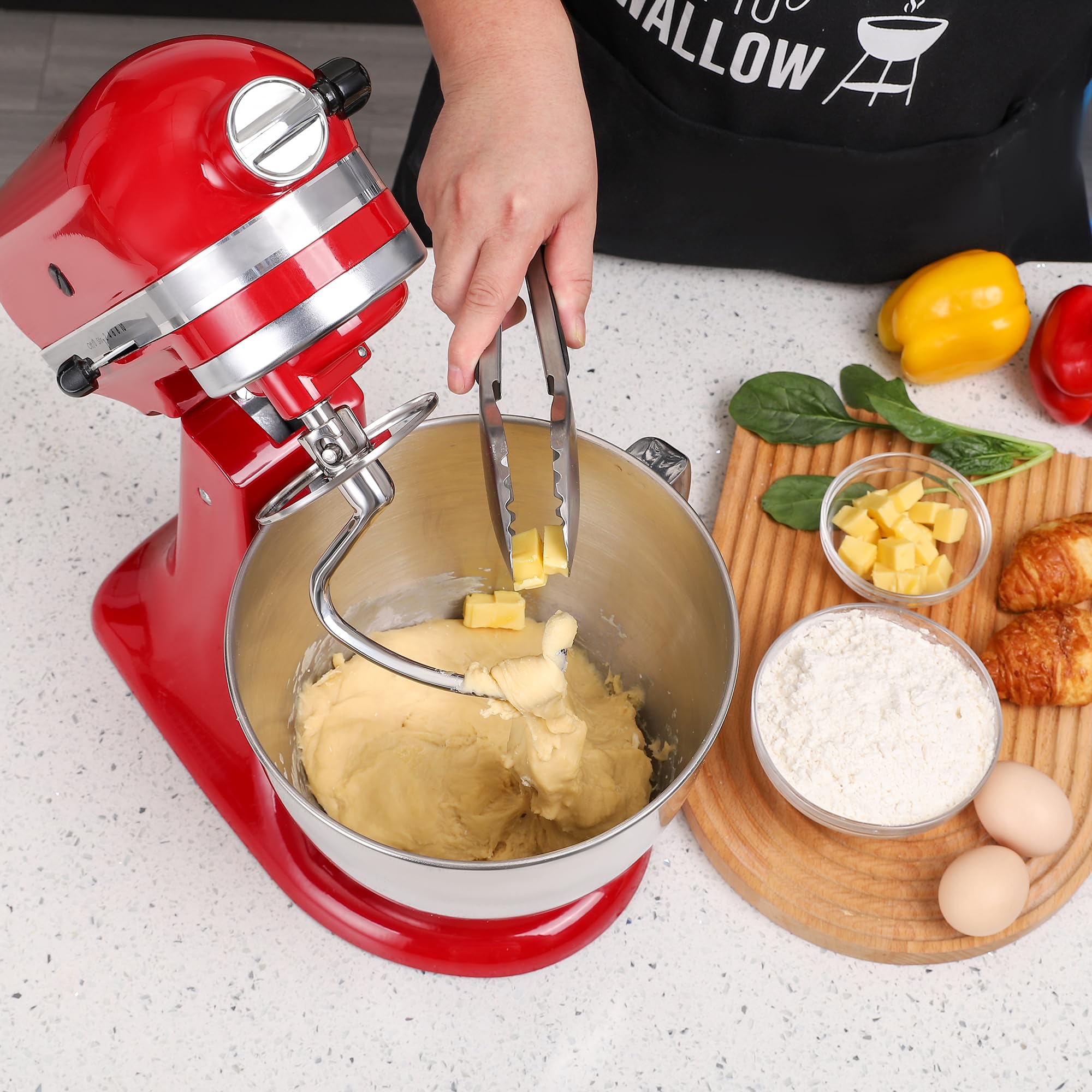 Stainless Steel Dough Hook for KitchenAid 4.5-5 Quart Tilt-Head Stand Mixer, Versatile, Spiral Design, Corrosion Resistant