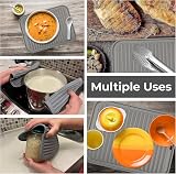 Linda's Essentials Silicone Trivets 4 Pack 30x23 cm Heat Resistant Mats view 6