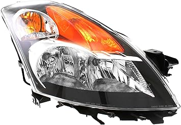 Amazon Com Headlight Assembly Compatible With 2007 2009 Nissan Altima Halogen Sedan Hybrid Passenger Side Automotive