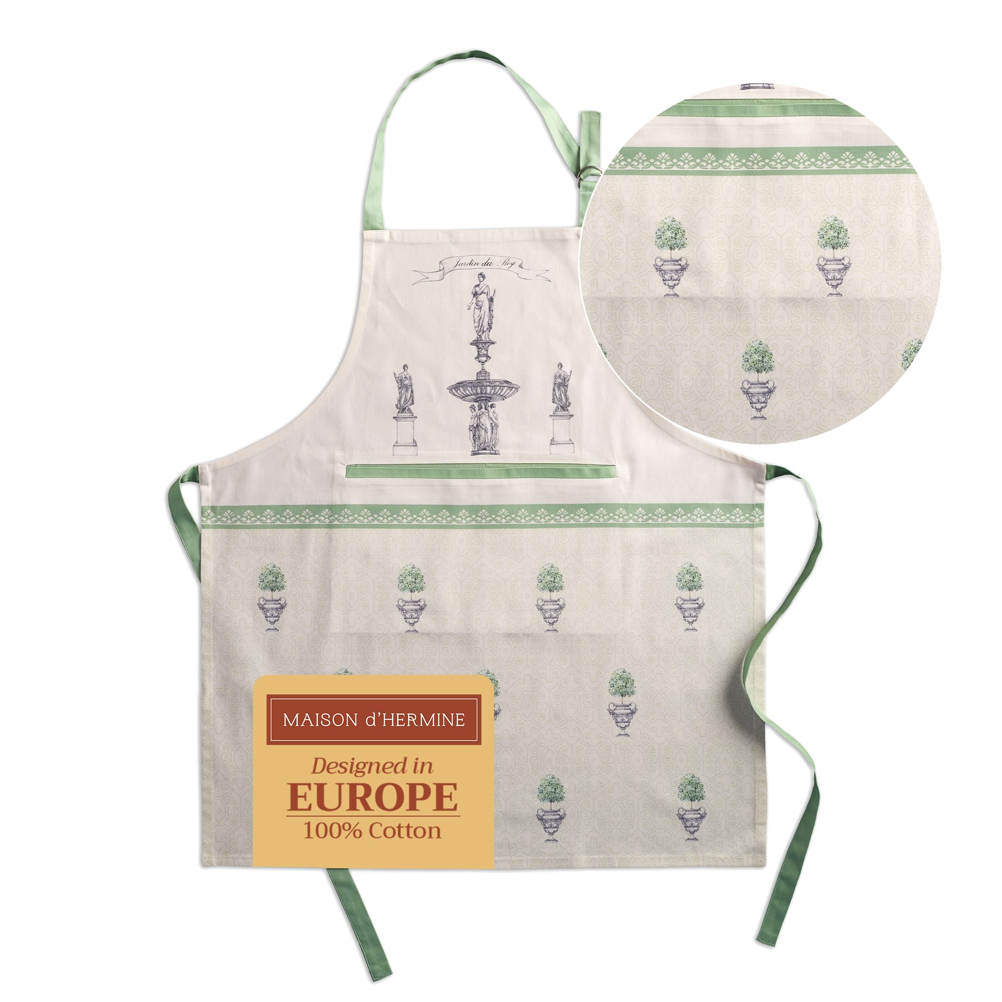 Maison d' Hermine 100% Cotton 1-Piece Kitchen Apron for women with Pocket Chef Apron and Mothers Day Gifts — image 1