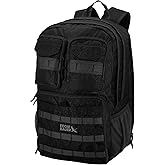 Eddie Bauer Cargo Tactical Backpack | Adventure | Heavy Duty | Outdoor | Water Resistant | 600D Polyester - Black