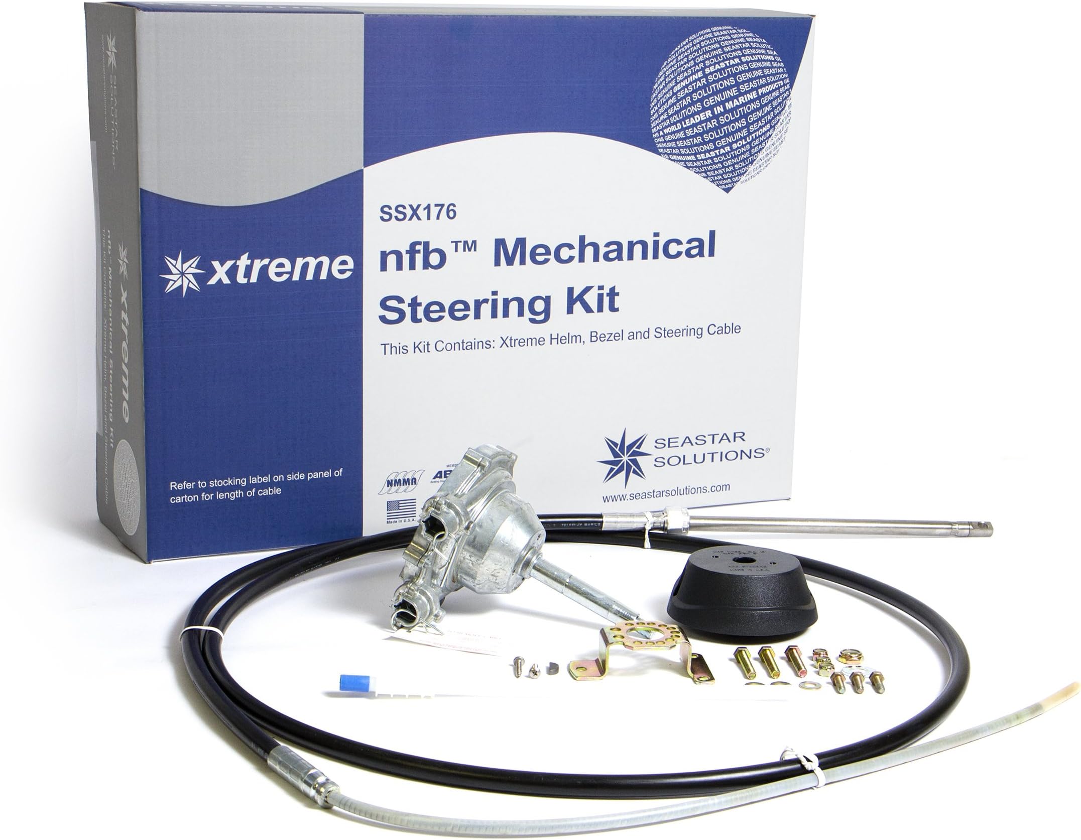 Dometic SeaStar Xtreme NFB (No Feedback) Steering Kit with Single Cable, SSX176XX