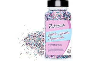 Bakerpan Edible Pastel Colors Nonpareils Sprinkles for Cupcakes, Pastel Sprinkles Edible for Cake Decorating - 5.1 Ounces (Made in USA)