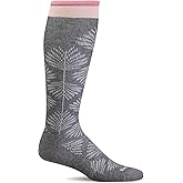 Sockwell Women's Full Floral Moderate Graduated Compression Sock Wide Calf Fit