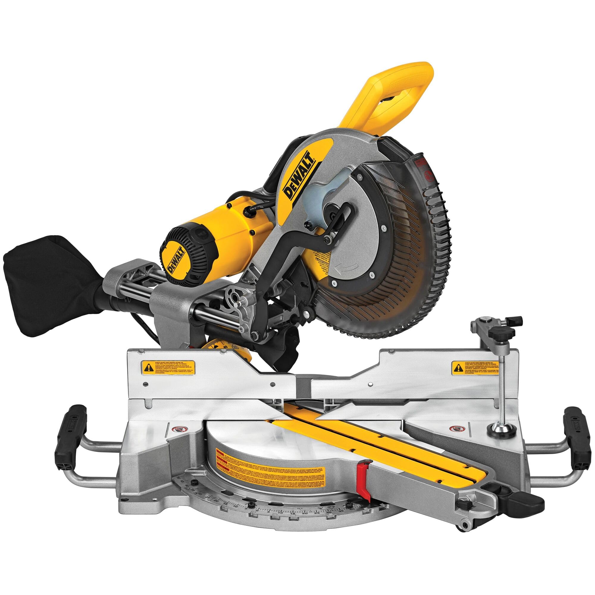 Photo 1 of DEWALT Miter Saw, 12-inch Double Bevel Sliding Compound Miter Saw with XPS LED Shadow Light System, Includes Blade Wrench, Material Clamp and Dust Bag (DWS780)