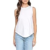 GREEN VOYAGE Women's GOTS Certified 100% Organic Cotton Slub Casual Loose Fit Sleeveless Tank Tops