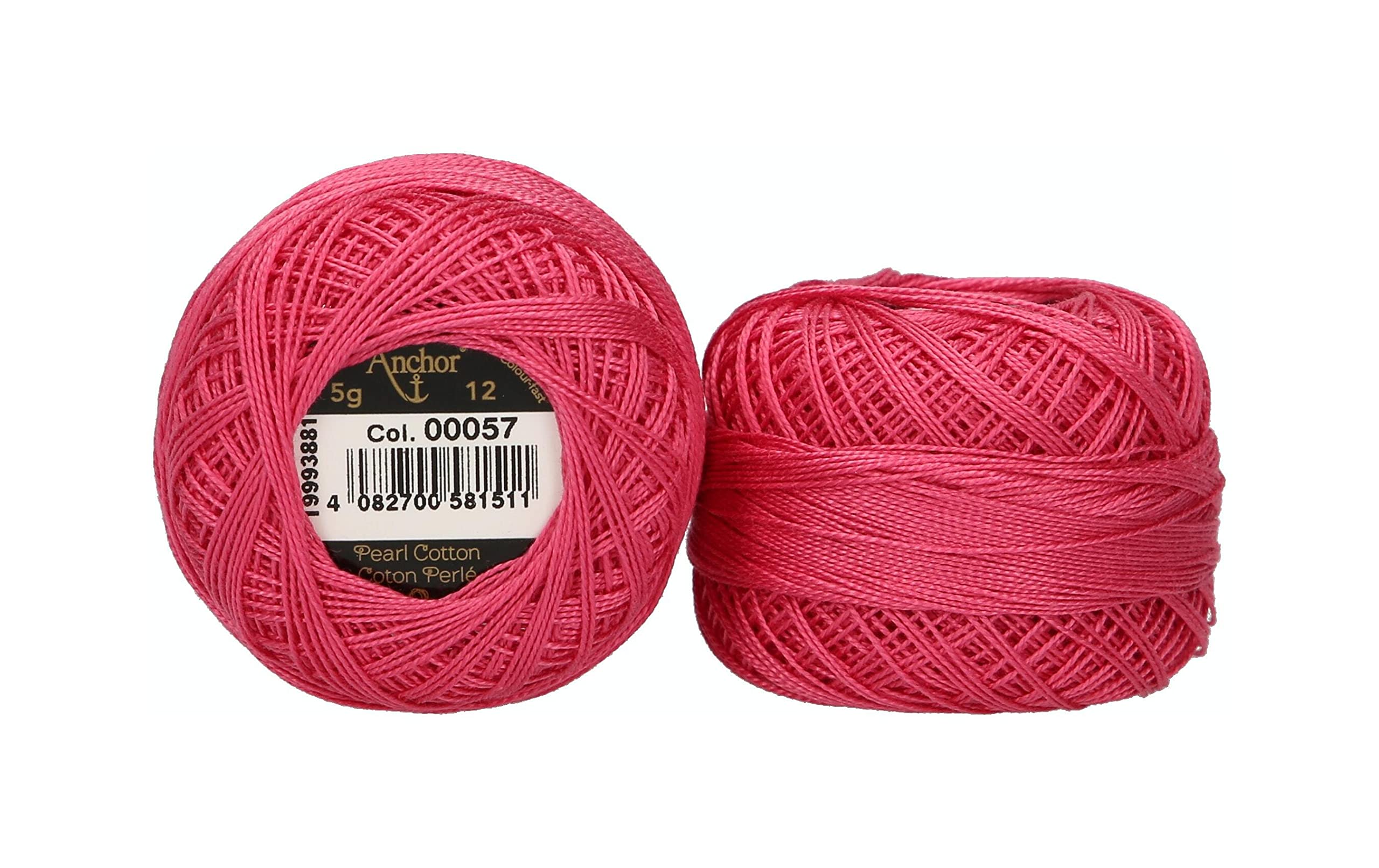 ANCHOR Pearl Yarn, Thickness: 12, Packaging: 5G, Running Length: 56M 57 Embroidery Threads