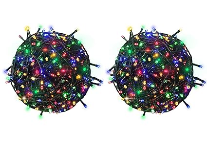 KERWA 160 LED Blub 40 Meter 4 Black Wire String Rice Lights Serial Bulbs Decoration Lighting for Diwali Christmas