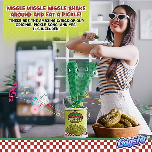Gagster Dancing Pickle – Sings, Repeats What You Say Tells Jokes –  Hilarious Electronic Yodeling Pickle – Da
