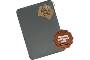 MastaPlasta Original Self-Adhesive Leather Repair Patch - Gray 11" x 8" (28 x 20 cm), Instant Upholstery-Quality Scratch & Tear Repair for Sofas, Car Interiors, Bags, Vinyl & More